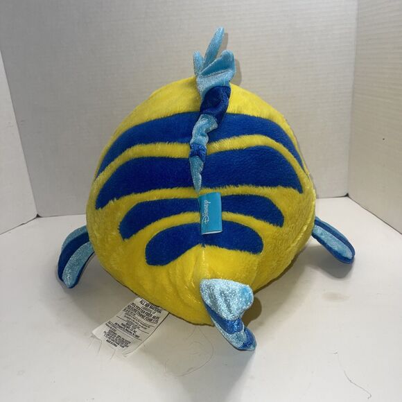 Disney The Little Mermaid Flounder the Fish Plush Stuffed Toy 17” XL Toy Yellow - Picture 3 of 7